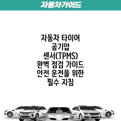 자동차 타이어 공기압 센서(TPMS) 완벽 점검 가이드: 안전 운전을 위한 필수 지침