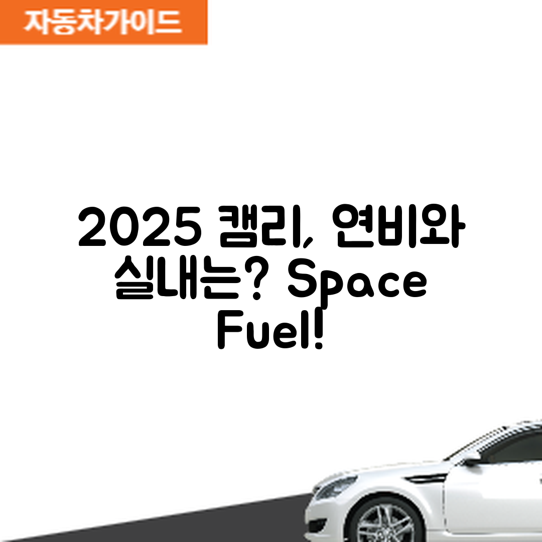 토요타 캠리 2025년형, 연비와 실내 공간은 어떤가요?