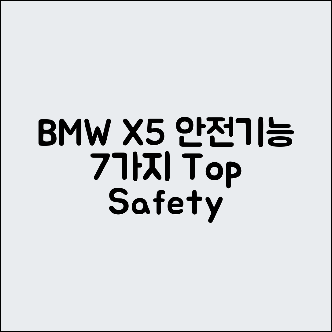 BMW X5의 안전사양과 기능 7가지