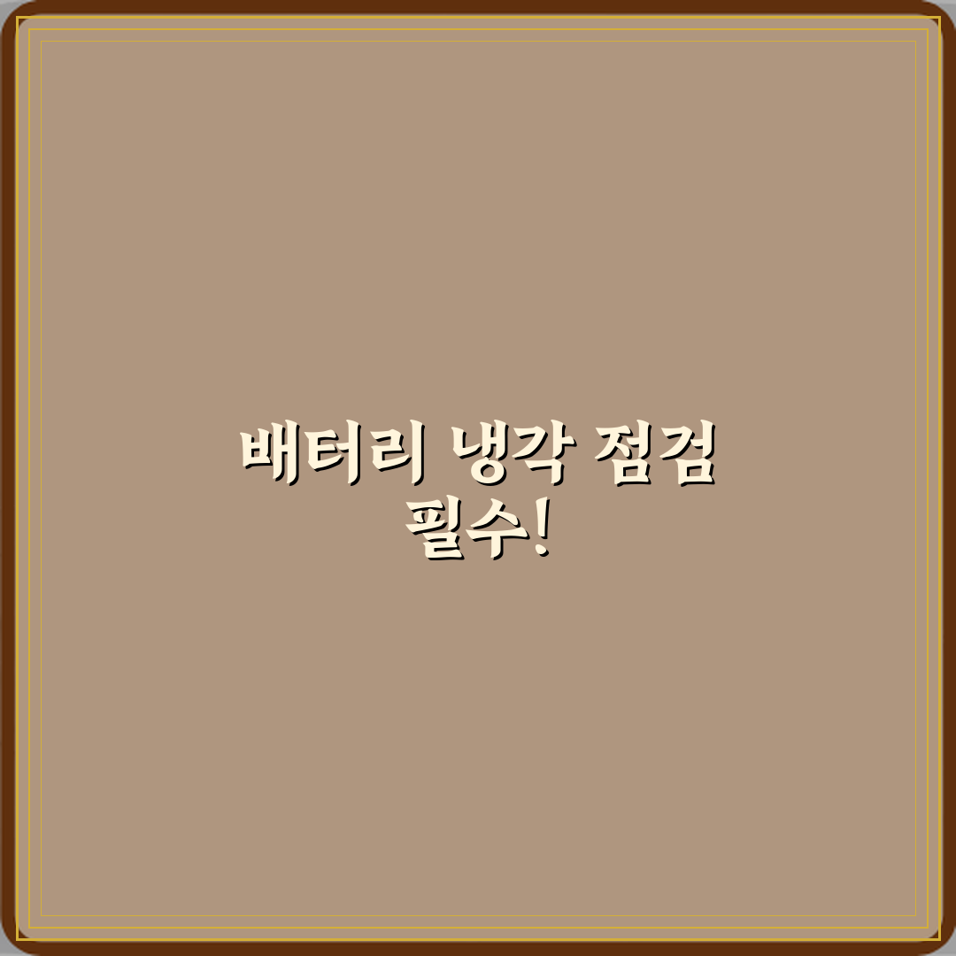 전기차 중고차 배터리 냉각 시스템 점검 꼭 필요한가요 꿀팁 공유할게요