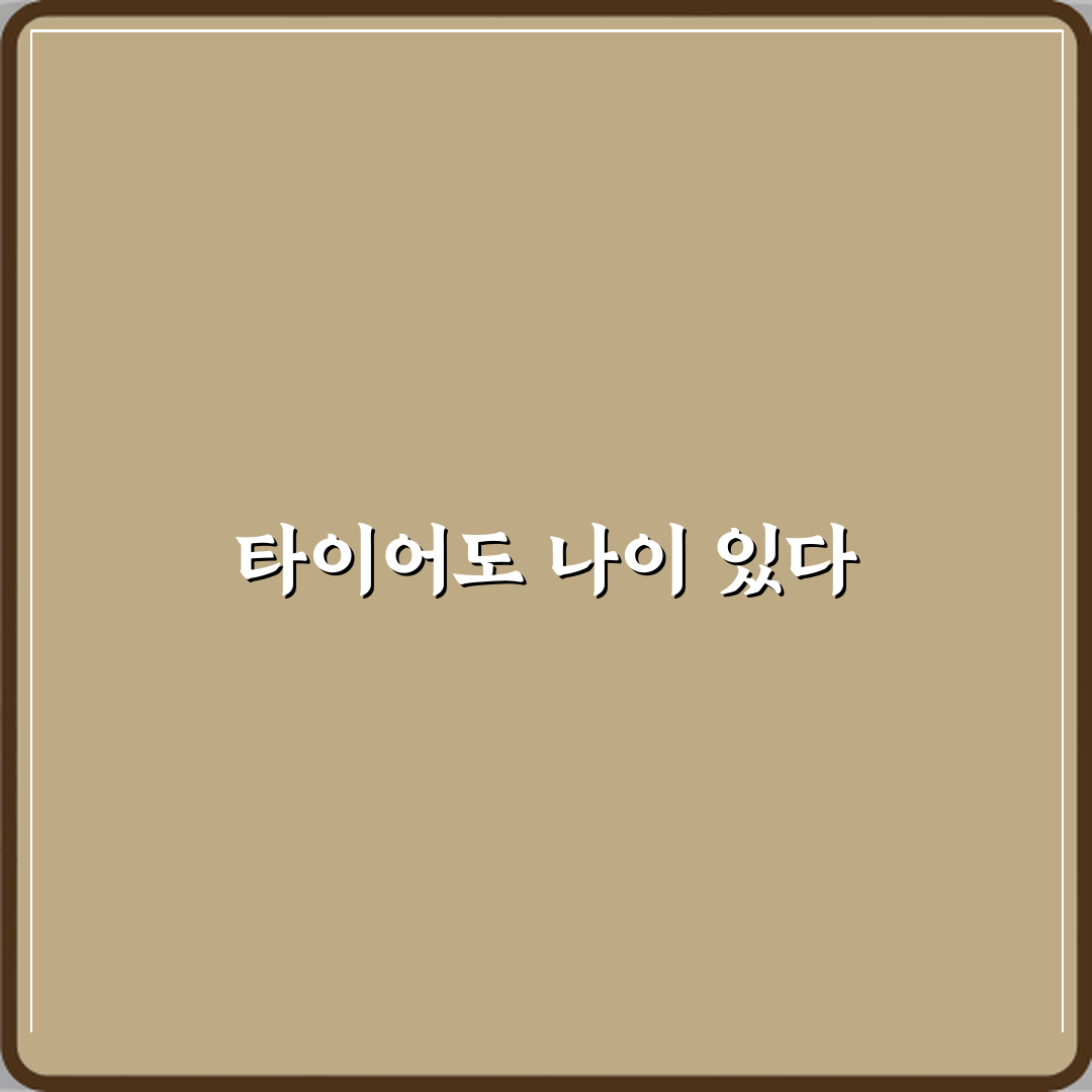 타이어 연식 오래되면 마모 없어도 교체해야 하나요 직접 해봤어요 솔직후기